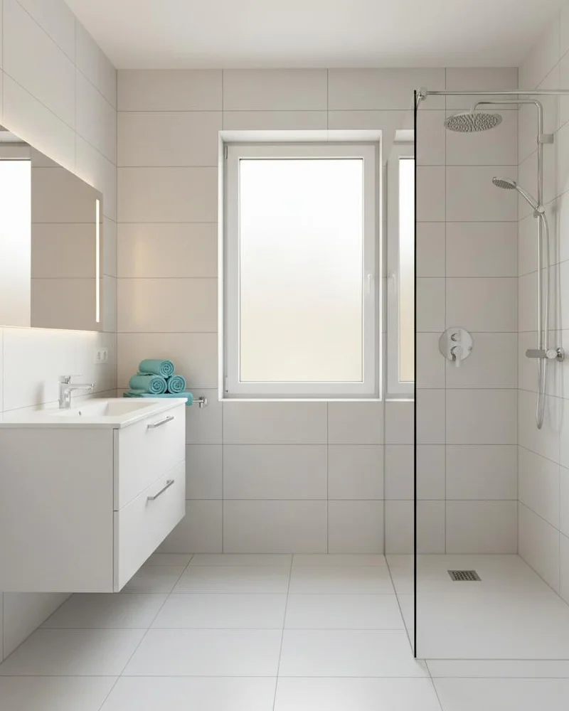 agrandir salle de bain couleurs claires