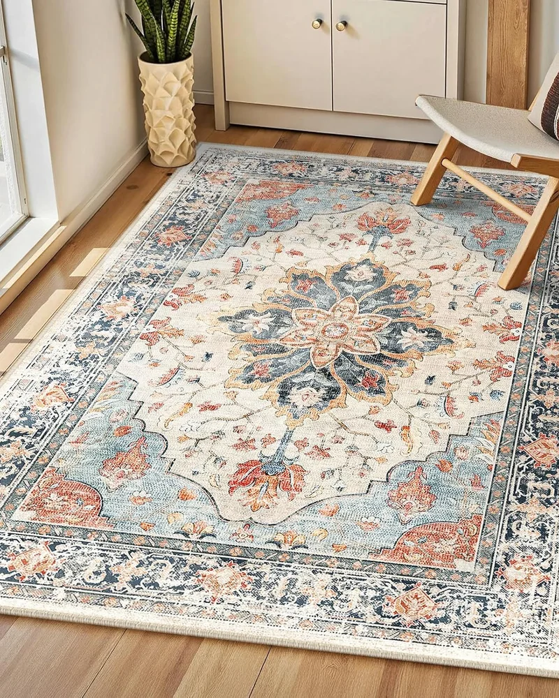 tapis lavable machine vintage