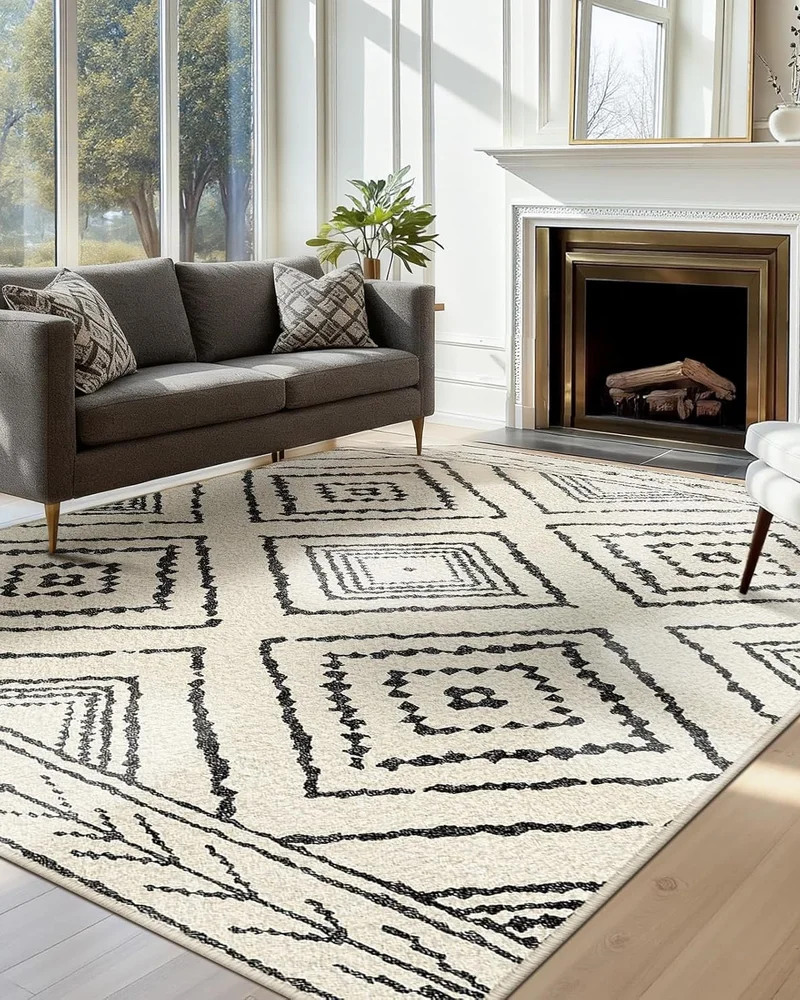 tapis lavable machine ethnique