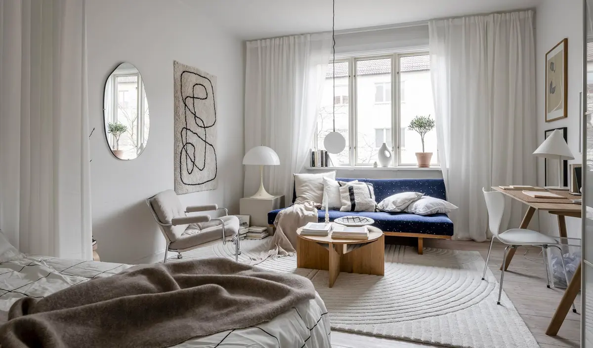 deco appartement moderne bleu