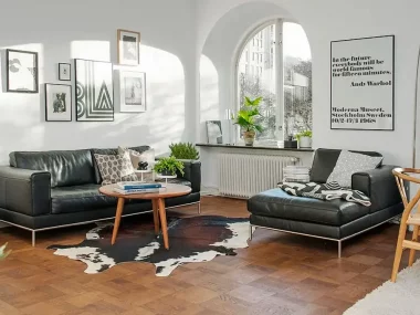 deco appartement moderne cuir noir