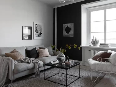 deco appartement moderne scandinave noir