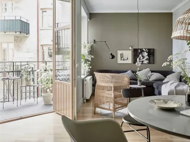 deco appartement nature vert kaki