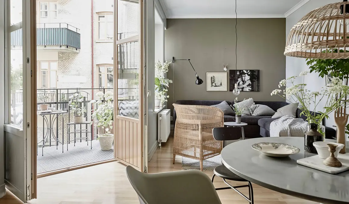 deco appartement nature vert kaki