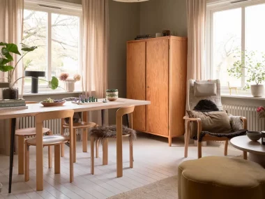 deco appartement naturel vert kaki