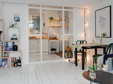 deco appartement recup noir blanc
