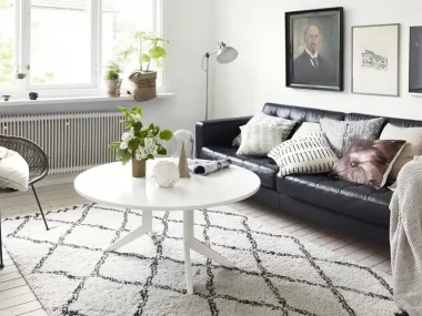 deco appartement scandinave nature noir blanc