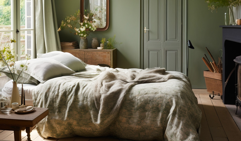 deco chambre vert sauge
