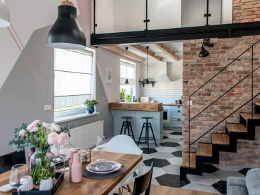 deco loft industriel chic rose