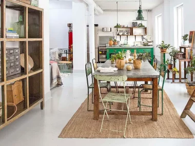 deco salle a manger industrielle