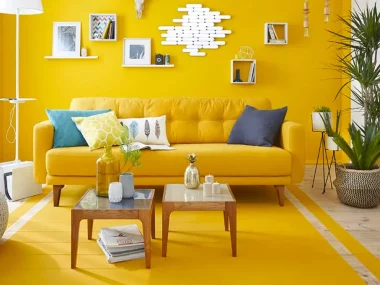 deco salon jaune