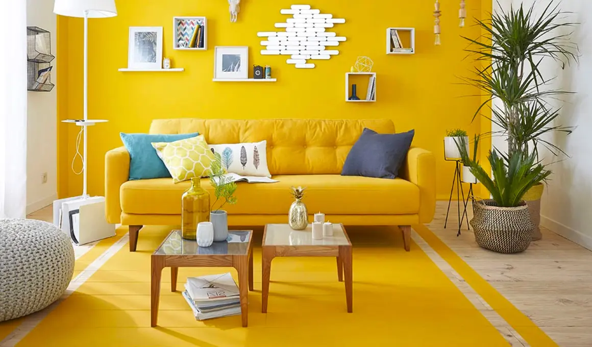 deco salon jaune