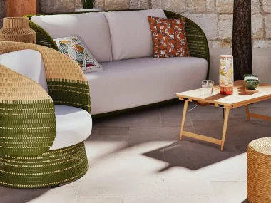 fauteuil jardin résine pivotant vert