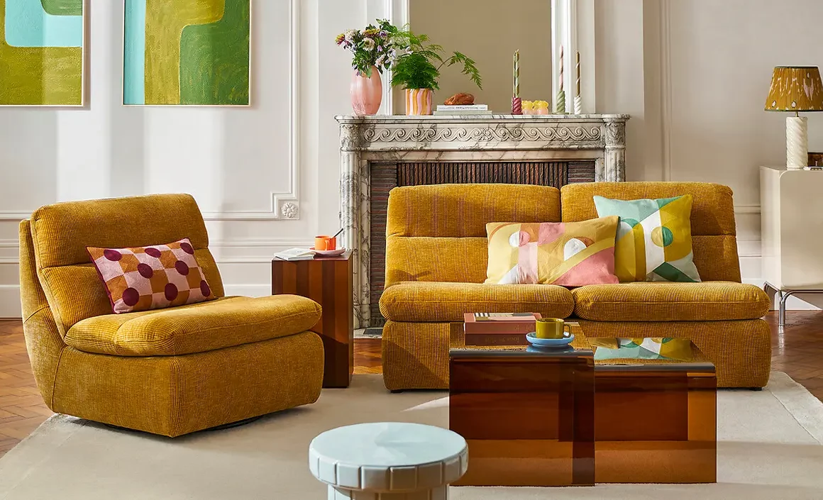 fauteuil velours pivotant