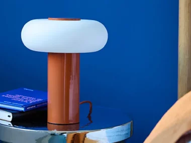 lampe a poser metal opaline
