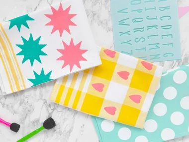 personnaliser torchon diy