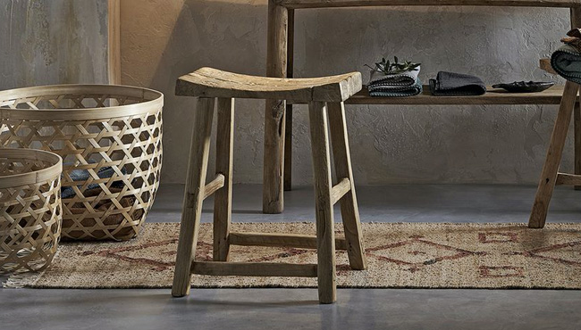 tabouret boheme bois