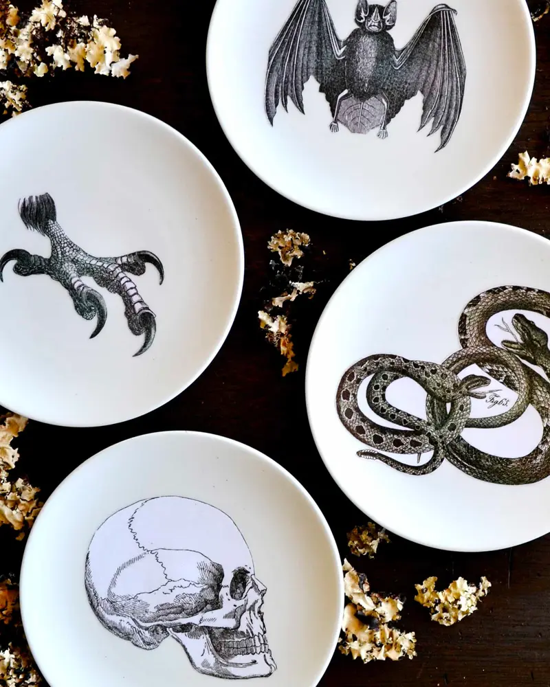 assiette motif halloween diy