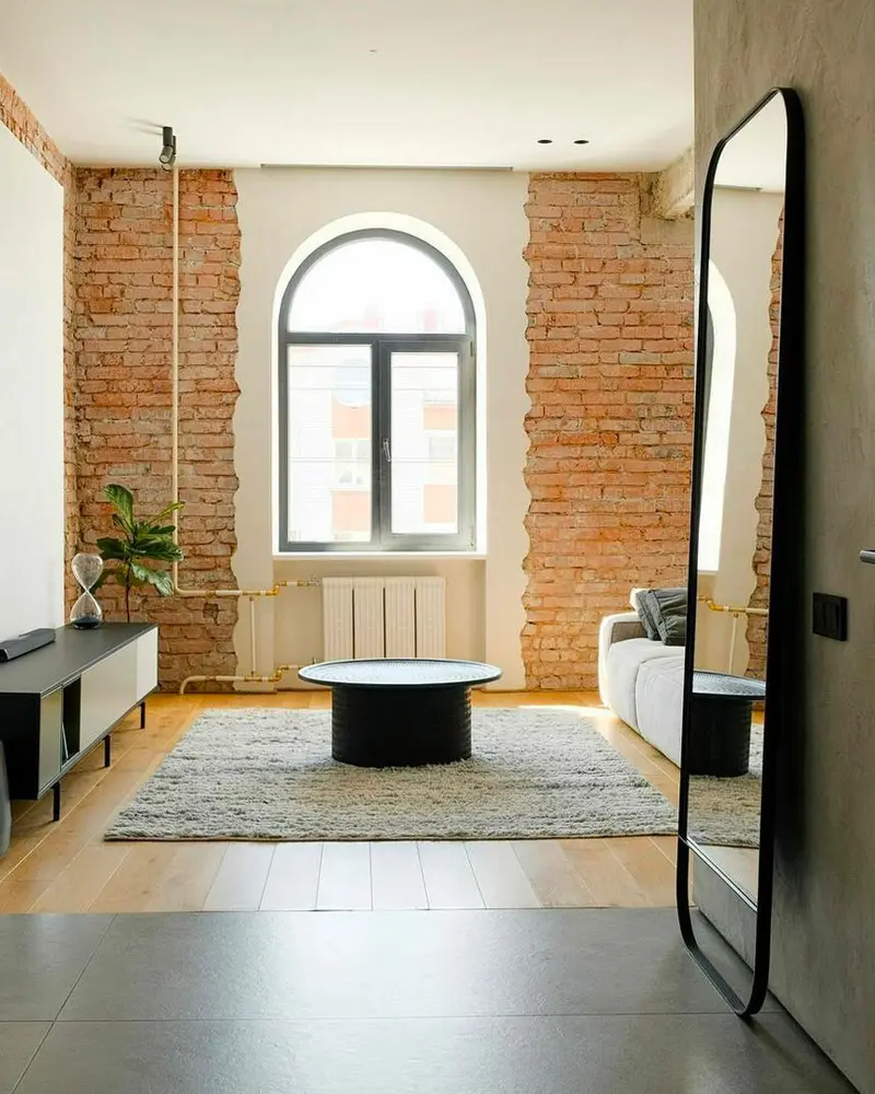 deco appartement minimaliste rouge noir salon