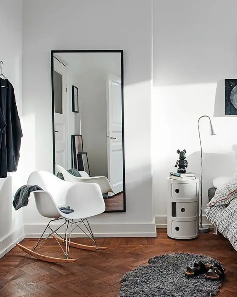 deco appartement moderne cuir noir chambre