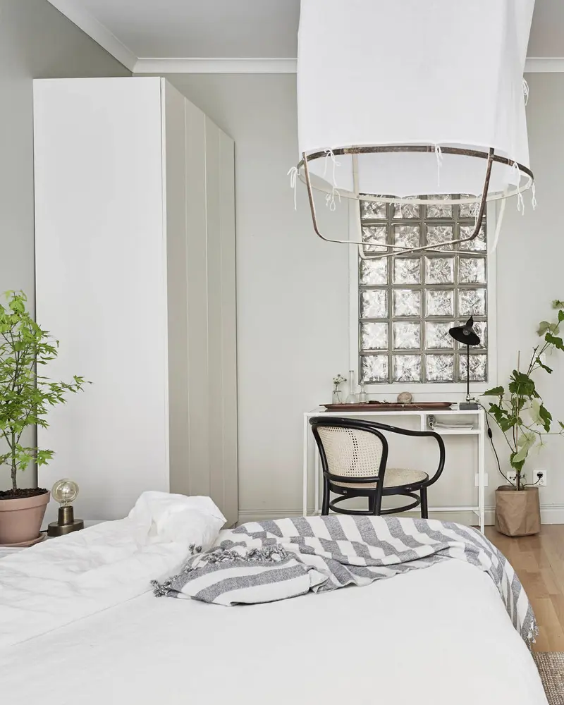 deco appartement nature vert kaki chambre