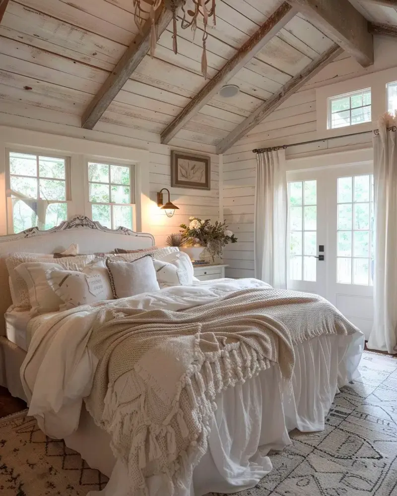 deco chambre campagne chic beige