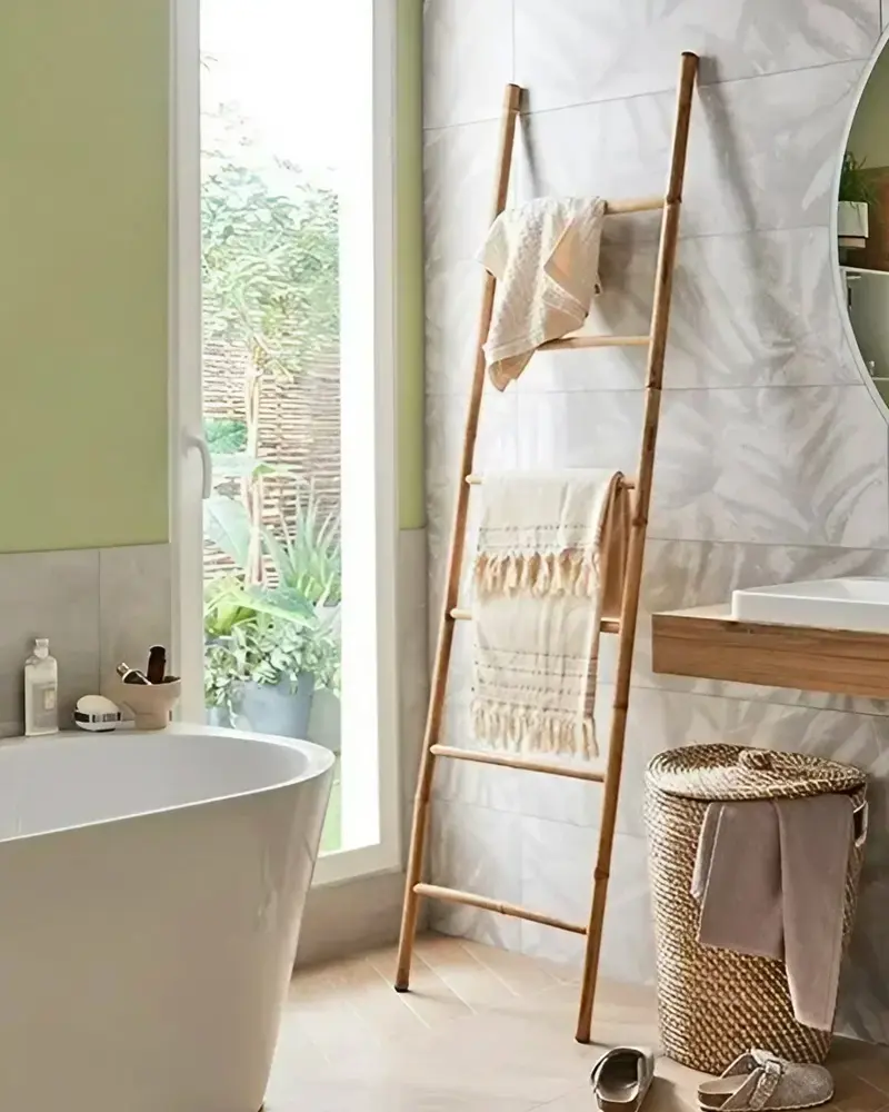 deco salle de bain zen japandi bambou