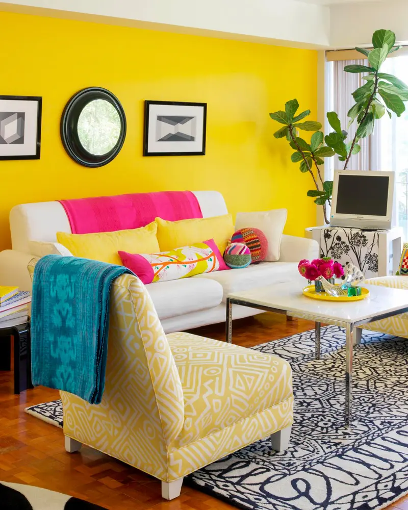 deco salon jaune
