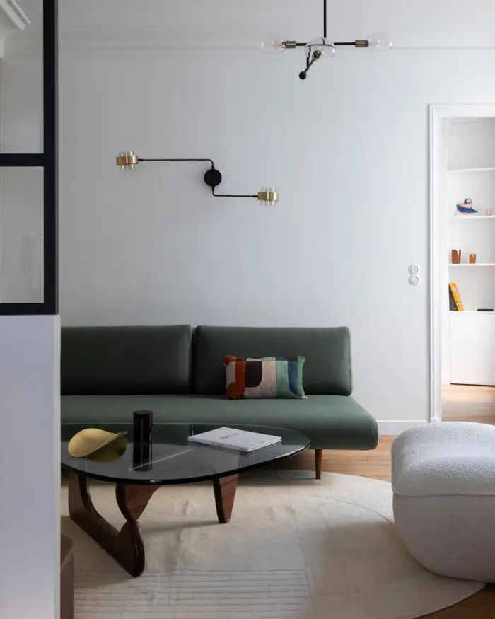 deco salon minimalise table basse noguchi