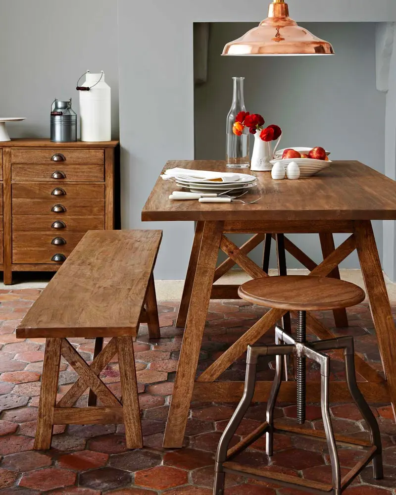 deco salon terracotta salle a manger campagne