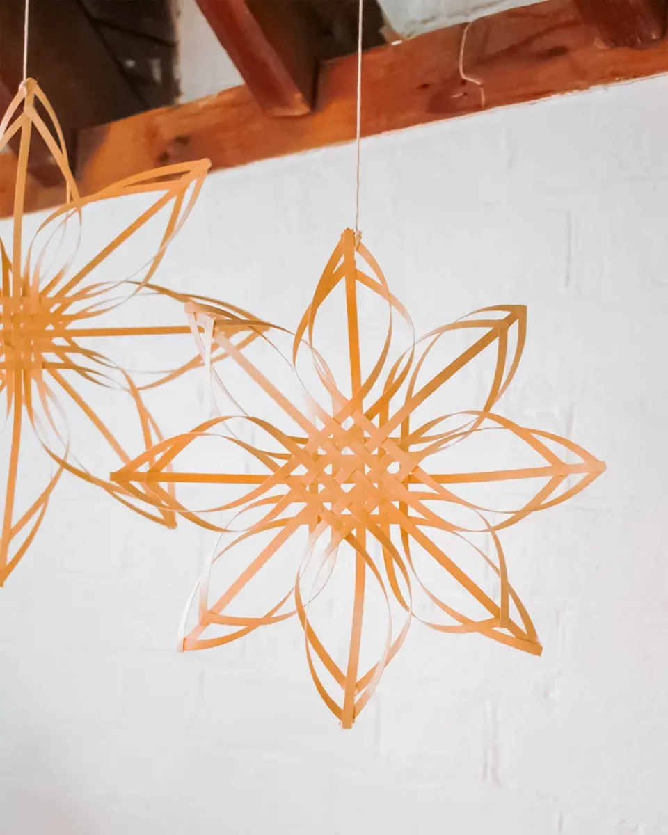 etoile noel bois tresse diy