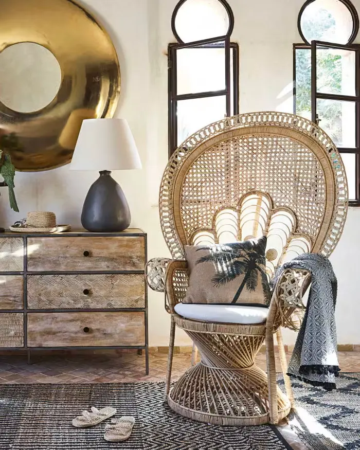 fauteuil rotin boheme