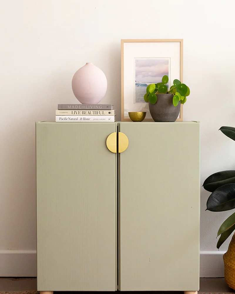 ikea hack ivar poignees dorees