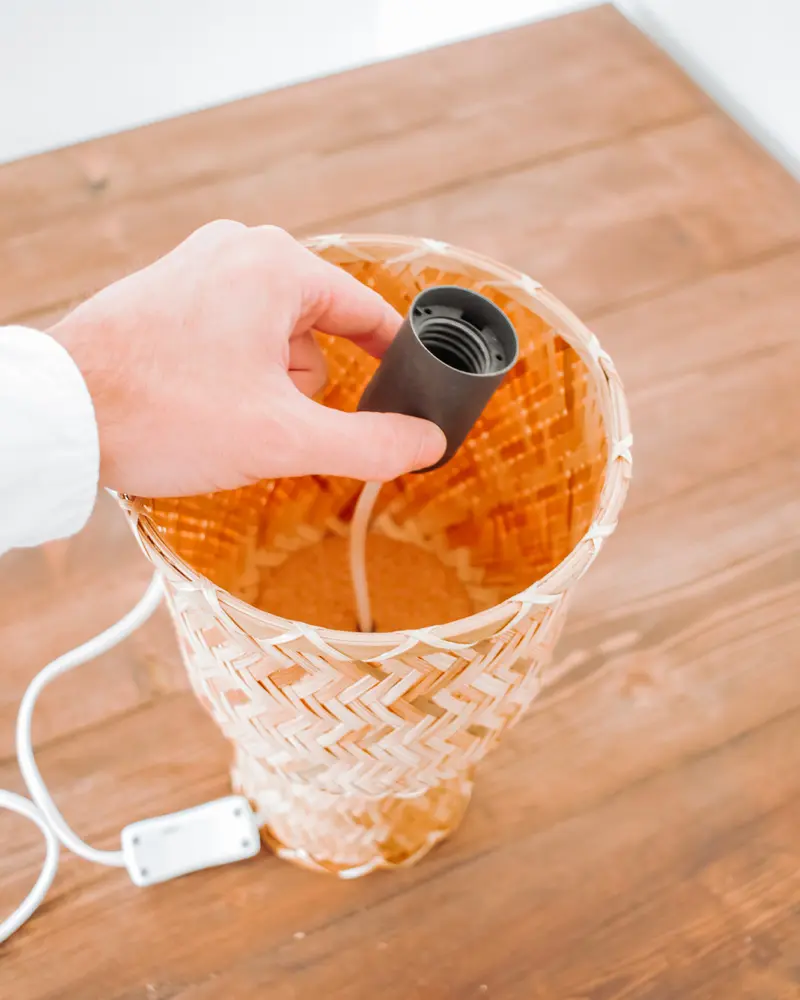 lampe ikea hack panier klynnon étape 8