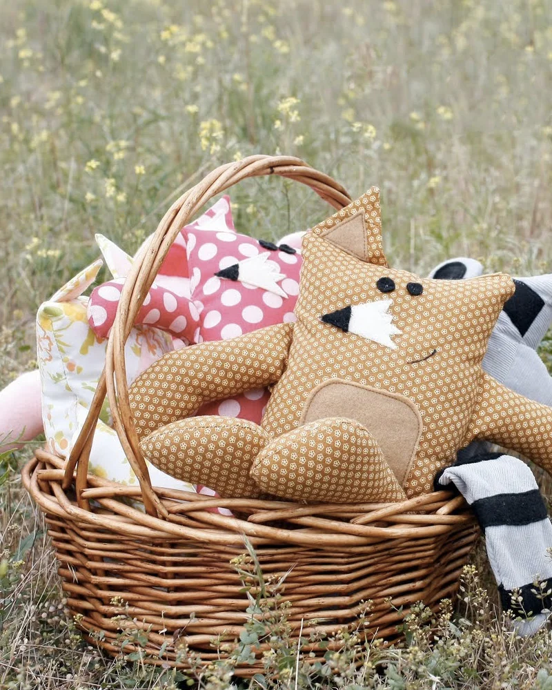 peluche renard diy tissu motif
