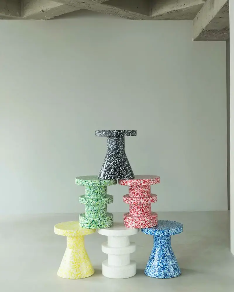 tabouret mouchete bleu