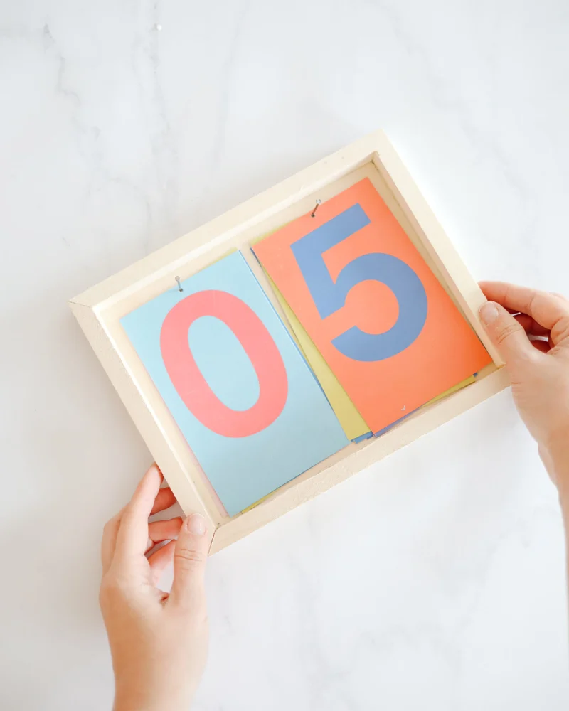 calendrier perpetuel papier colore diy