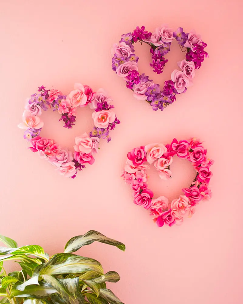 couronne fleurs diy saint valentin