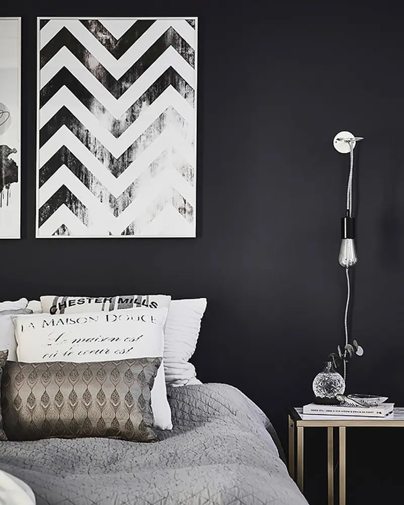 deco appartement chic gris chambre