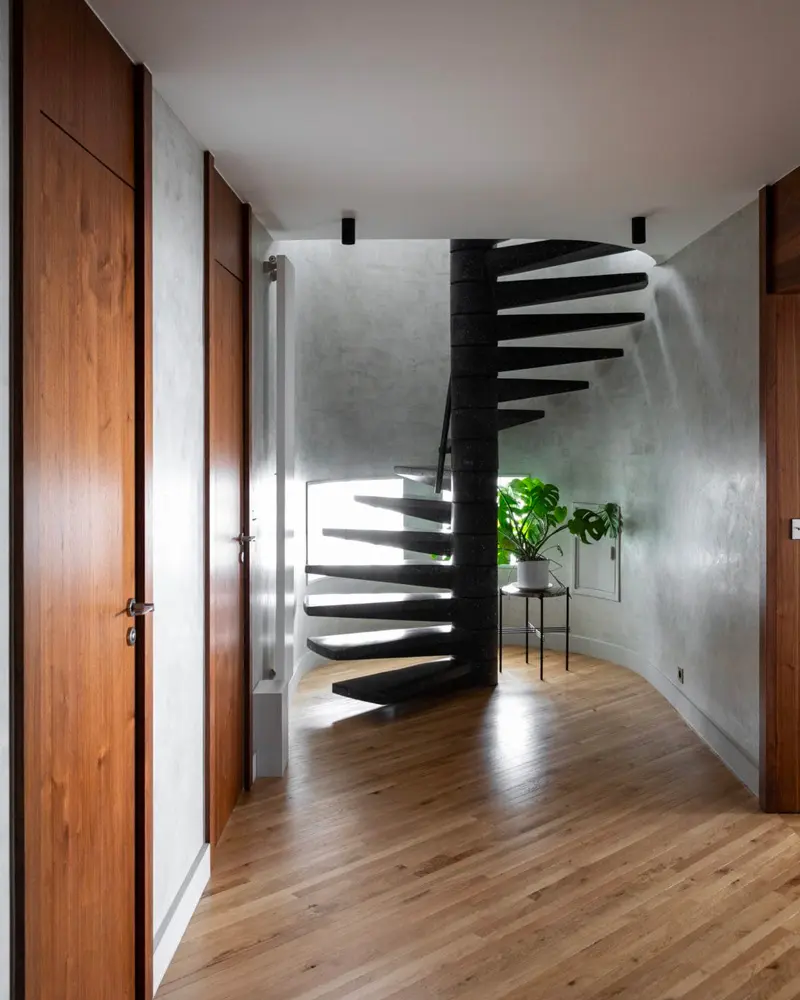 deco appartement moderne marbre bois entree