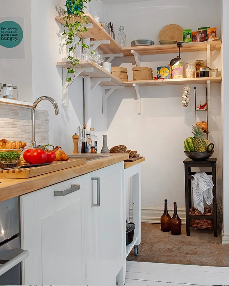 deco appartement recup noir blanc cuisine