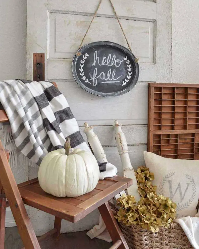 deco balcon automne bois