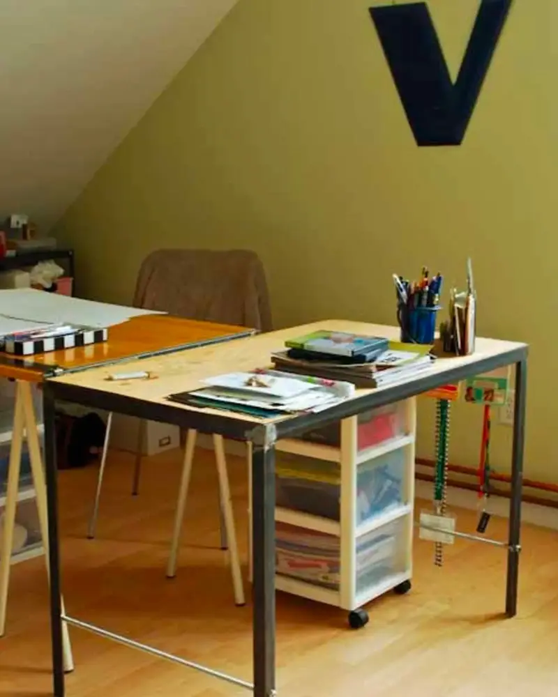 deco maison campagne beton bureau