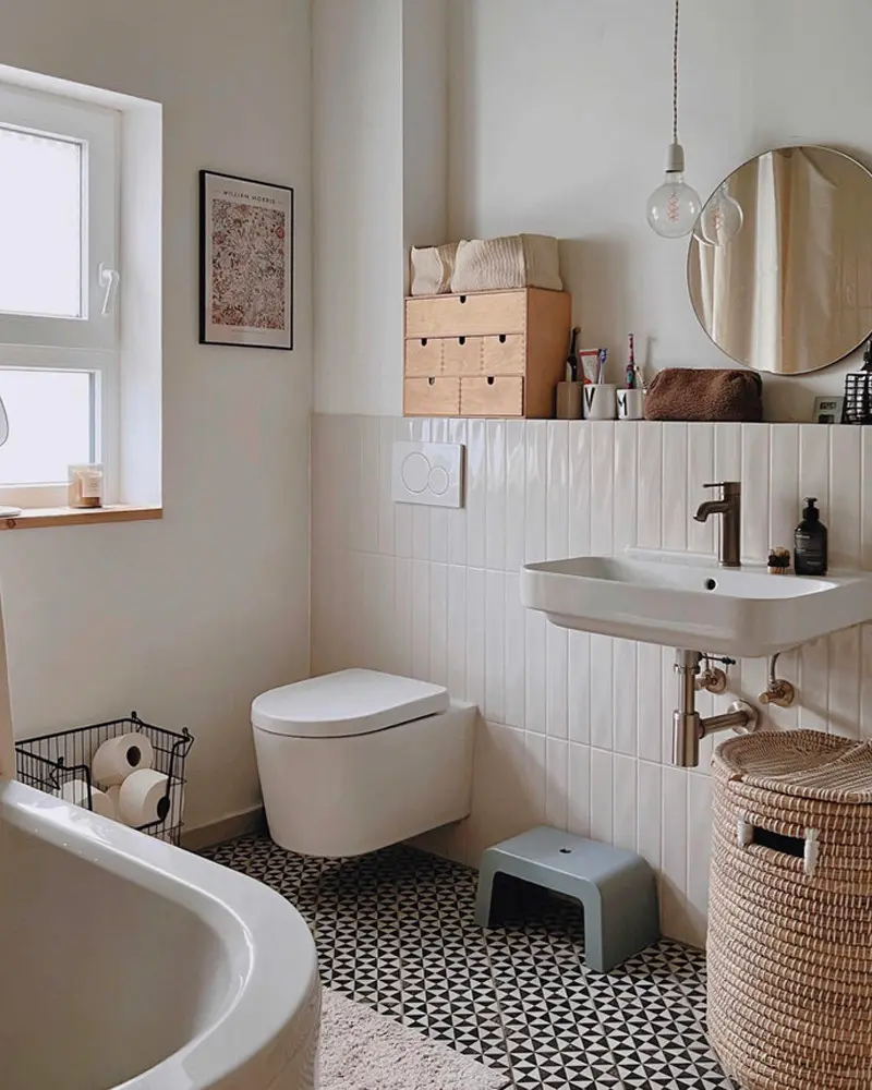 deco salle de bain cosy beige cocooning