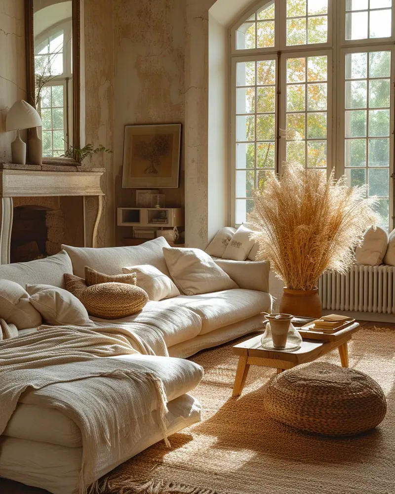 deco salon nature beige