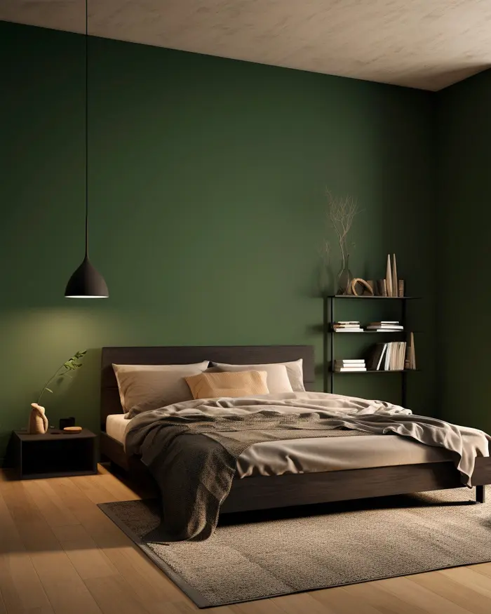 deco vert kaki chambre