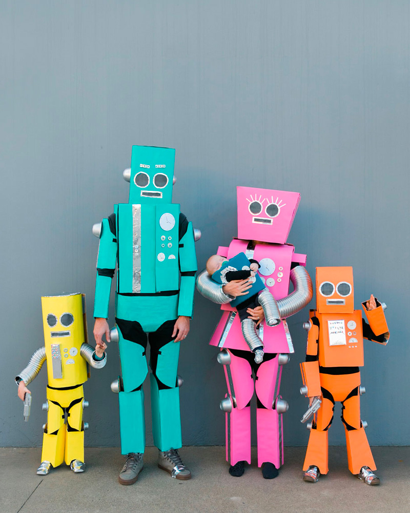 déguisement halloween adulte robot diy