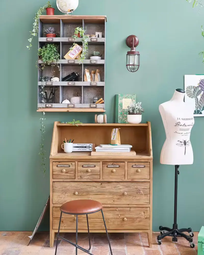 etagere murale metal bois recup