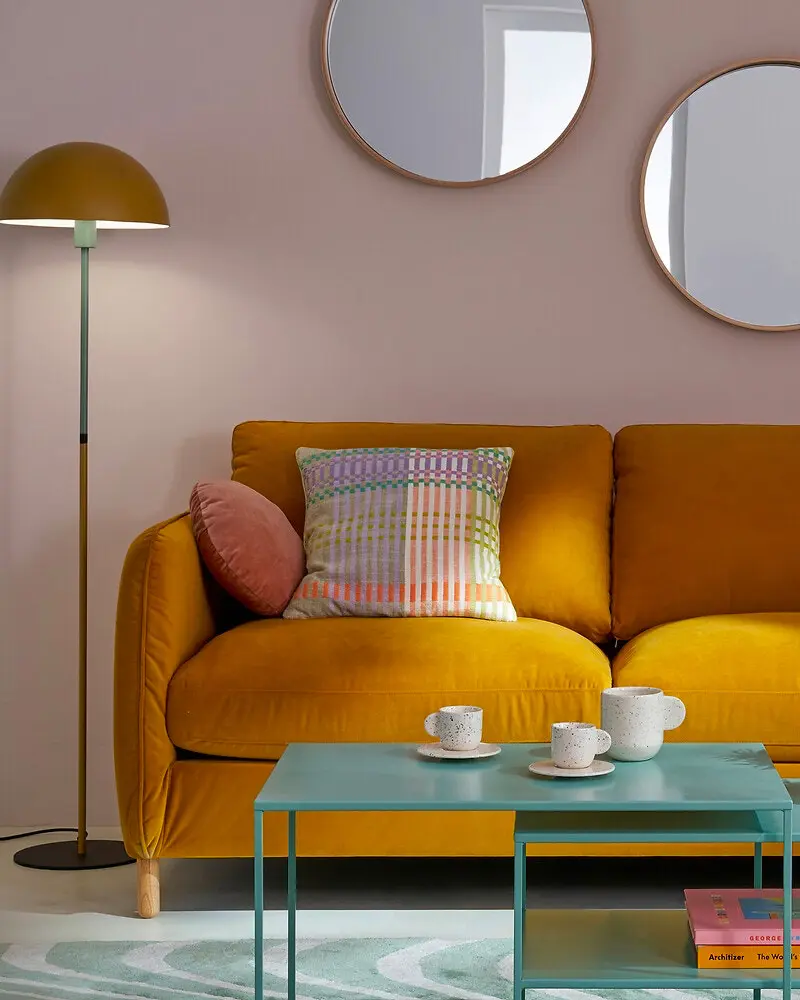 lampadaire metal bicolore