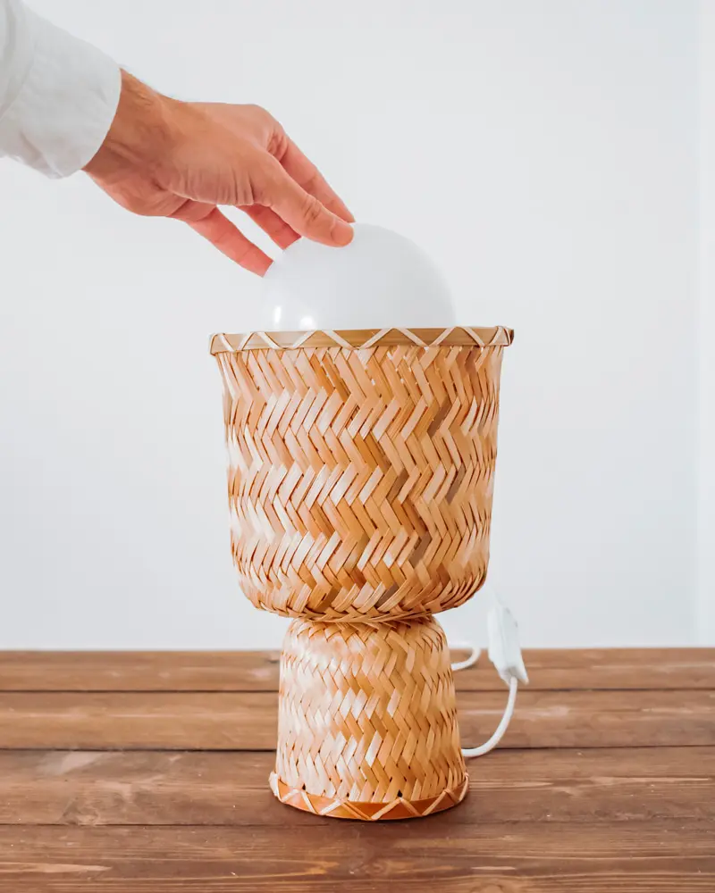 lampe ikea hack panier klynnon étape 9
